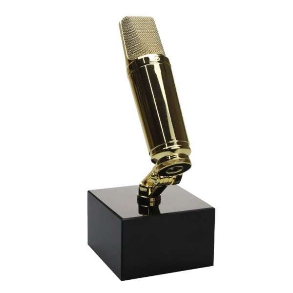 Gouden Microfoon Award op maat gemaakt goud