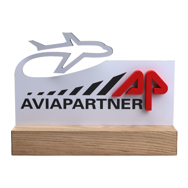 Aviapartner Award op maat gemaakt aluminium