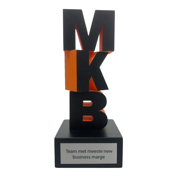  MKB Award op maat gemaakt 3d geprint