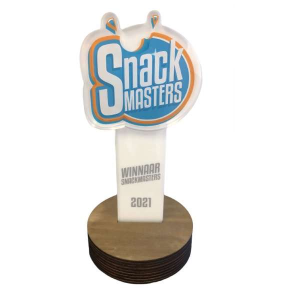 SnackMasters Award plexiglas op maat gemaakt