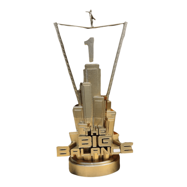 Big Balance Award op maat gemaakt 3d geprint